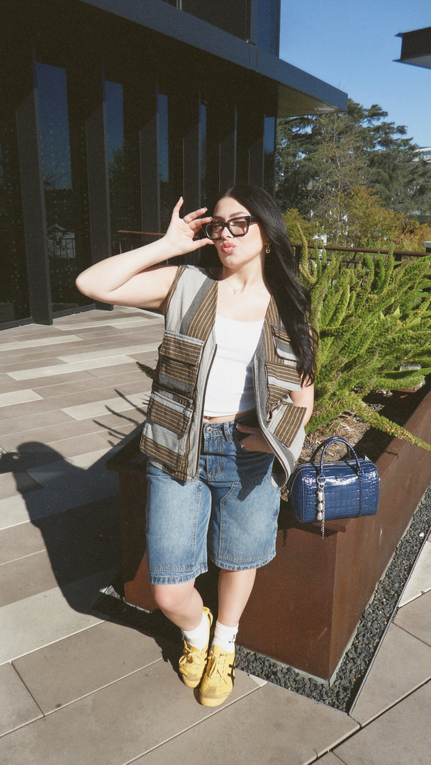 Blue Baggy Denim Shorts