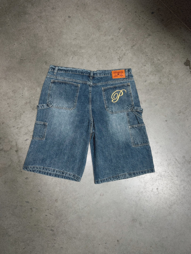 Blue Baggy Denim Shorts