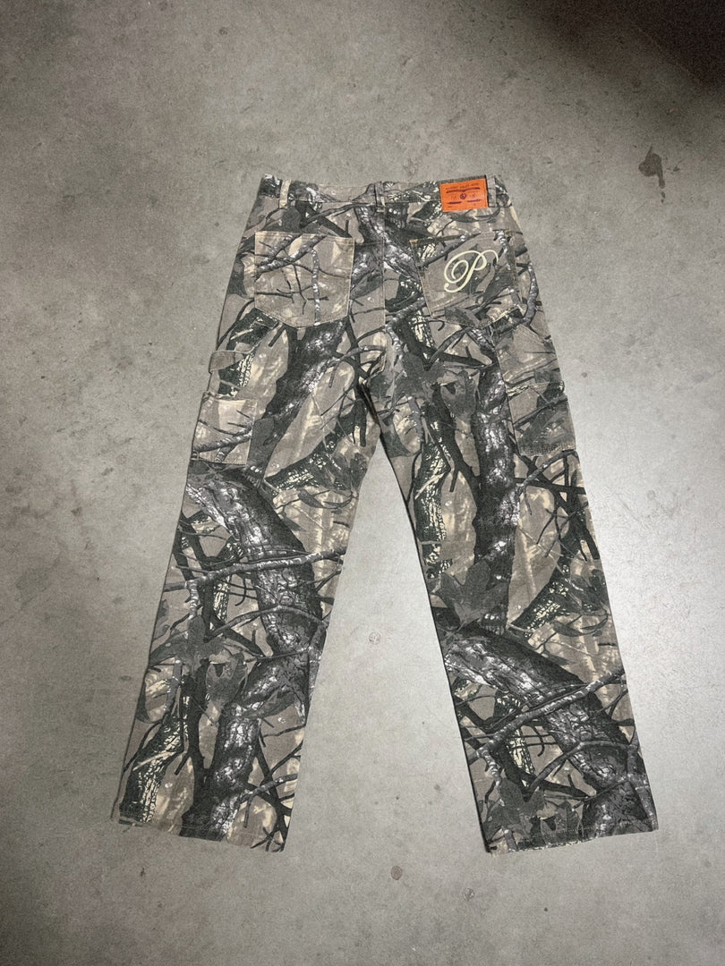 Double Knee Baggy Camo Carpenter Pants