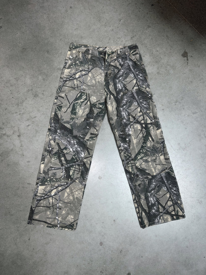 Double Knee Baggy Camo Carpenter Pants